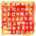 Vibrant South Indian wall decor with traditional kolam and rangoli designs